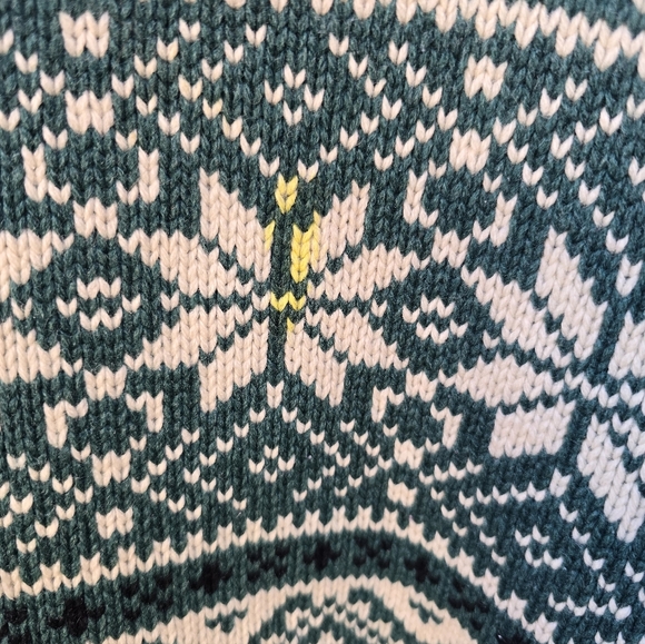 L.L. Bean Fair Isle Design 100%Lambs Wool Button Front Cardigan Sweater 2XL - Picture 9 of 9